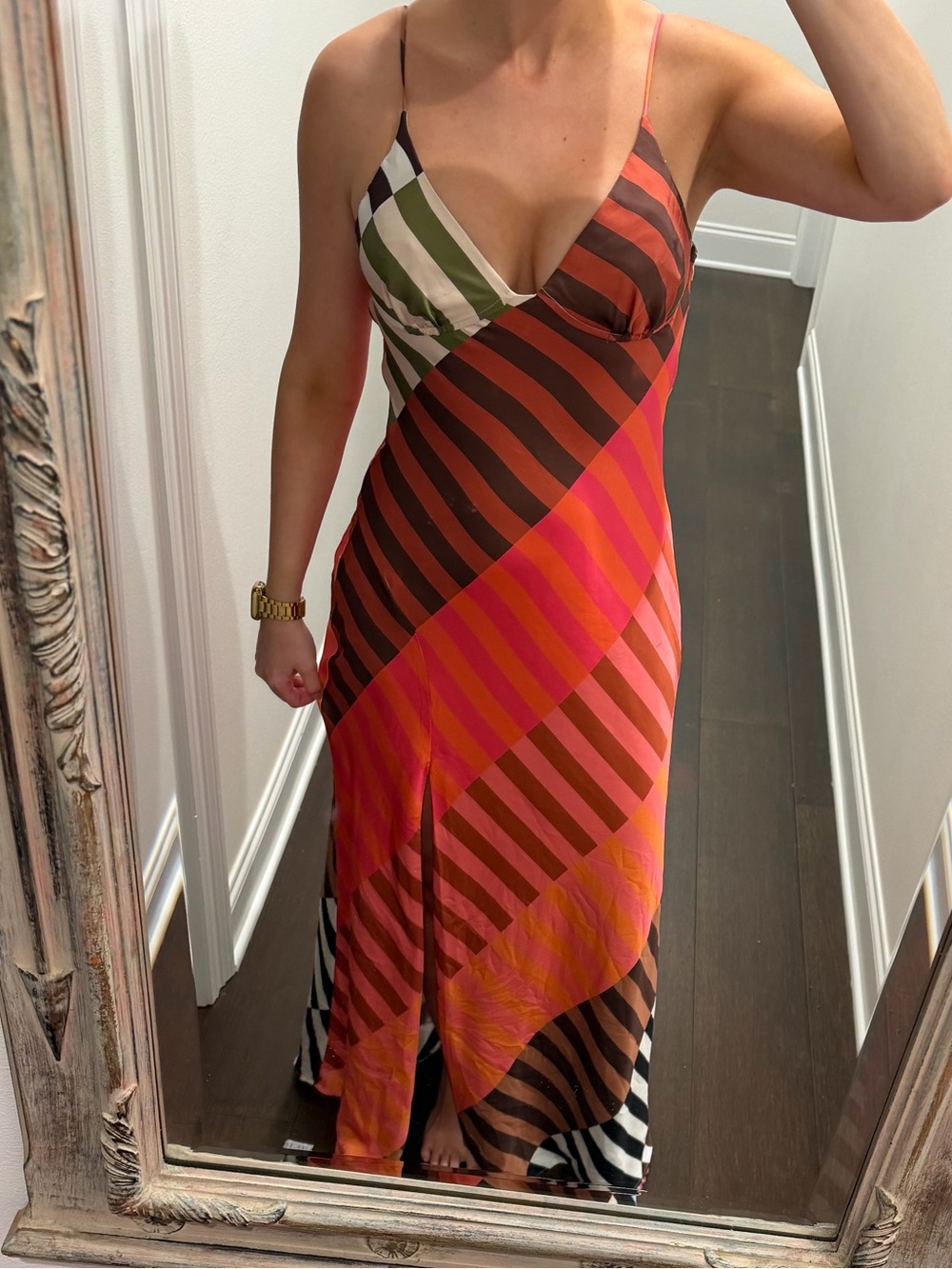 Hutch Emaline Satin Maxi Slipdress